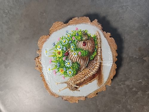 Miniaturgemälde Wiesenschnecke