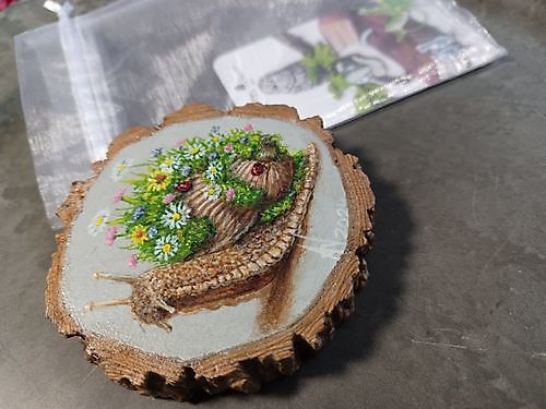 Miniature painting Meadow Snail