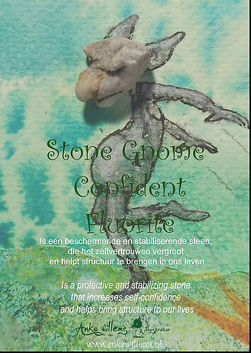 stone gnome confident fluorite gemstone